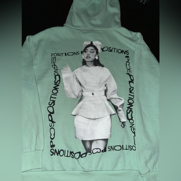 Light green official Ariana grande positions sweatshirt and joggers set - Picture 3 of 4
